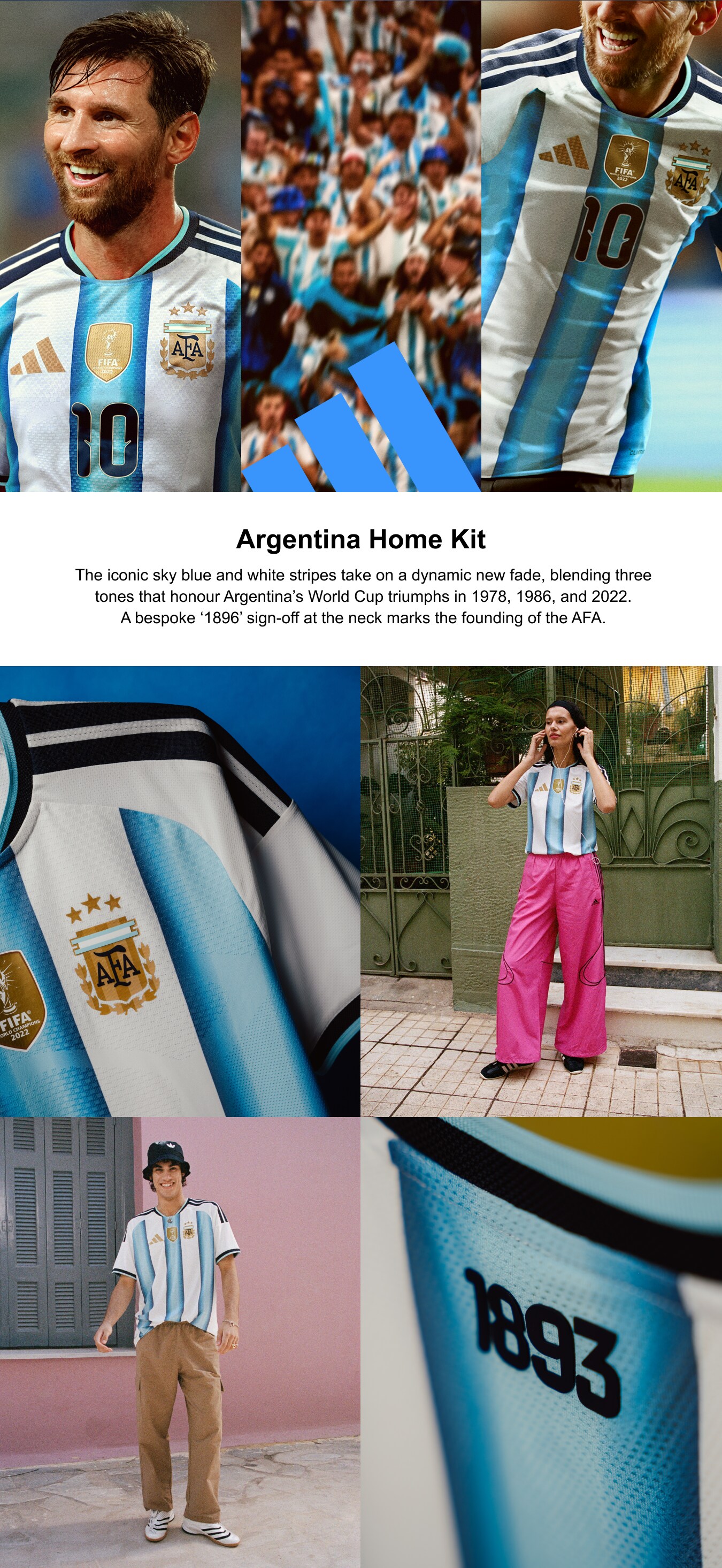 Argentina adidas Home Shirt 2026 - Messi #10